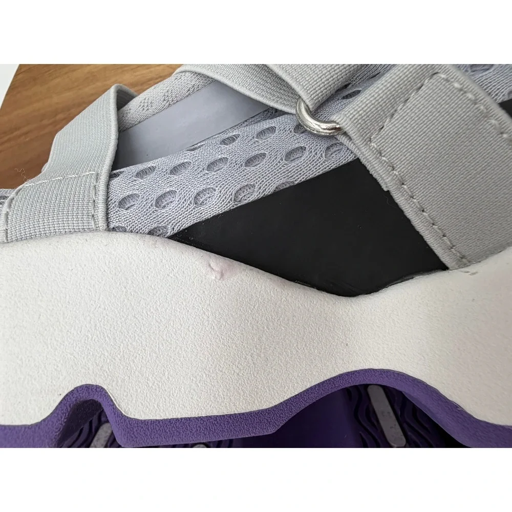 Avia Women's US Size 7/ UK 5 Slip On Mesh Sneakers Grey Purple 0815